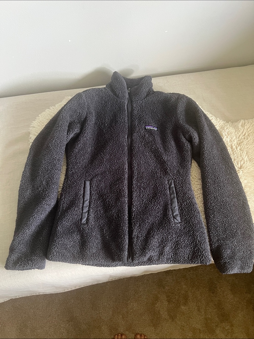 Patagonia Women’s Black Teddy Fleece Zip Jacket